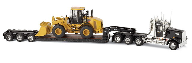 Kenworth W900 con Góndola de 3 ejes y CAT 950H, Norscot 1/50 55208 