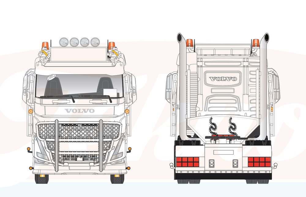 Kit Volvo FH05 Tekno 90186 escala 1/50 