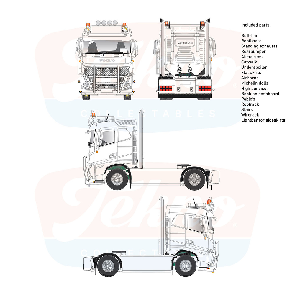Kit Volvo FH05 Tekno 90186 escala 1/50 