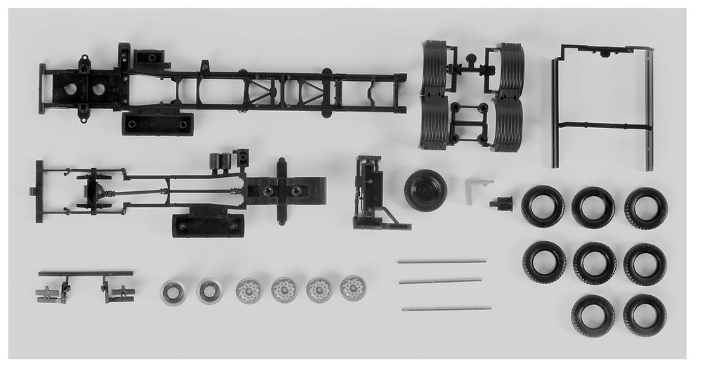 Kit para montar chasis camion Man tgx 3 ejes 7,45mm 2 ud Herpa escala 1/87 