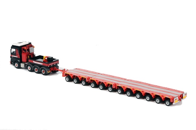 MB Actros 8x4 4165 SLT + 12 axle Scheuerle Trailer - Mammoet, Wsi Models 1/50 