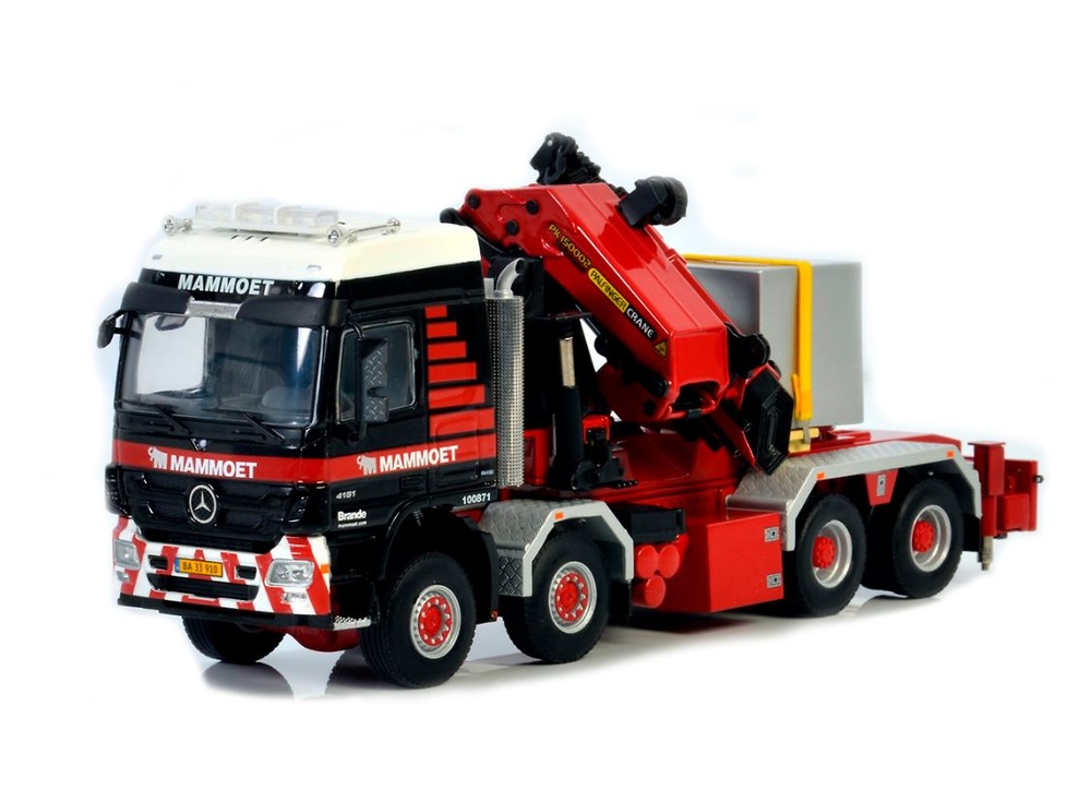 MB Actros MP3 + Palfinger PK 150002 Mammoet 410266 Wsi Models escala 1/50 