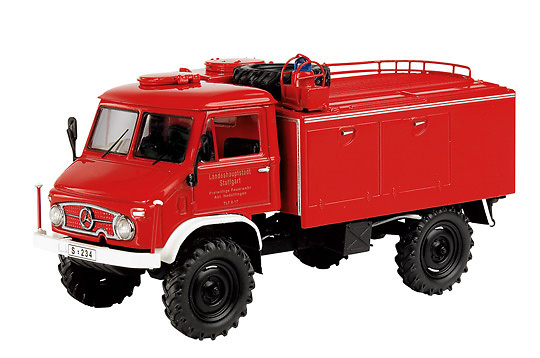 MB UNIMOG 404S TLF8 Motobomba Bomberos Schuco 1/43 