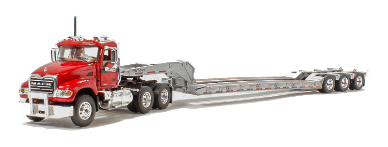 Mack Granite con cama baja trailer First Gear escala 1/64 