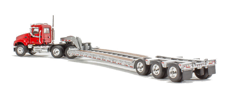 Mack Granite con cama baja trailer First Gear escala 1/64 