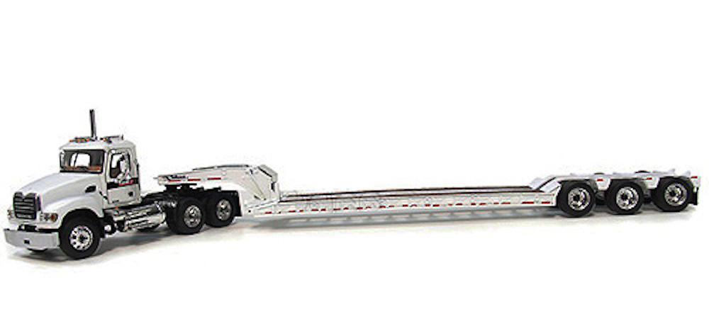 Mack Granite con cama baja trailer First Gear escala 1/64 