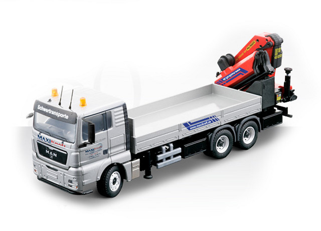 Man Tgx 3-ejes con grua Palfinger PK530002 SH, Conrad Modelle 1/50 70204 