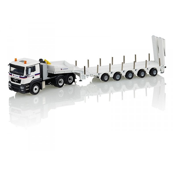 Man Tgx Lx 6x4 con plataforma 5 ejes Cardem, Conrad Modelle 71172/01 escala 1/50 