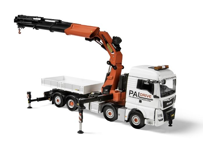 Man Tgx xlx euro 6c + grua carga Palfinger 165.002 TEC7 + JIB Wsi Models 04-2138 