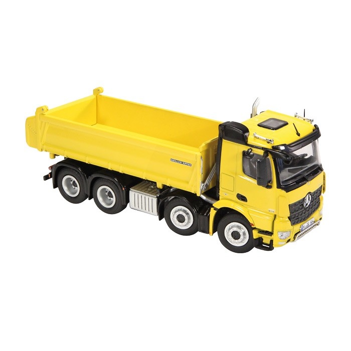 Mercedes Benz Arocs 4 ejes volquete amarillo Nzg Modelle 904/60 escala 1/50 