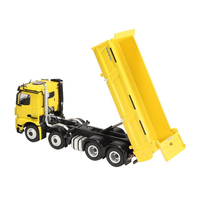 Mercedes Benz Arocs 4 ejes volquete amarillo Nzg Modelle 904/60 escala 1/50 