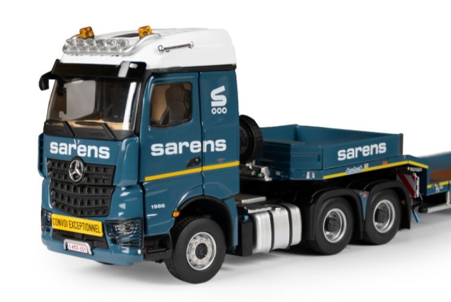 Mercedes Benz Arocs 6x4 con plataforma nooteboom mcos 4 ejes - Sarens Imc Models 20-1080 escala 1/50 