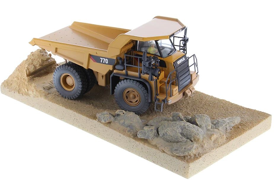 Miniatura Dumper Cat 770 ensuciado +diorama Diecast Masters 85756 escala 1/50 