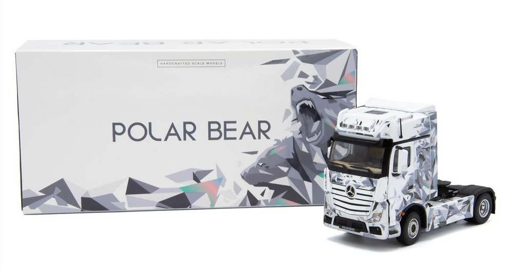 Miniatura camion Mercedes-Benz Actros Gigaspace Polar Bear Imc Models 33-0149 escala 1/50 