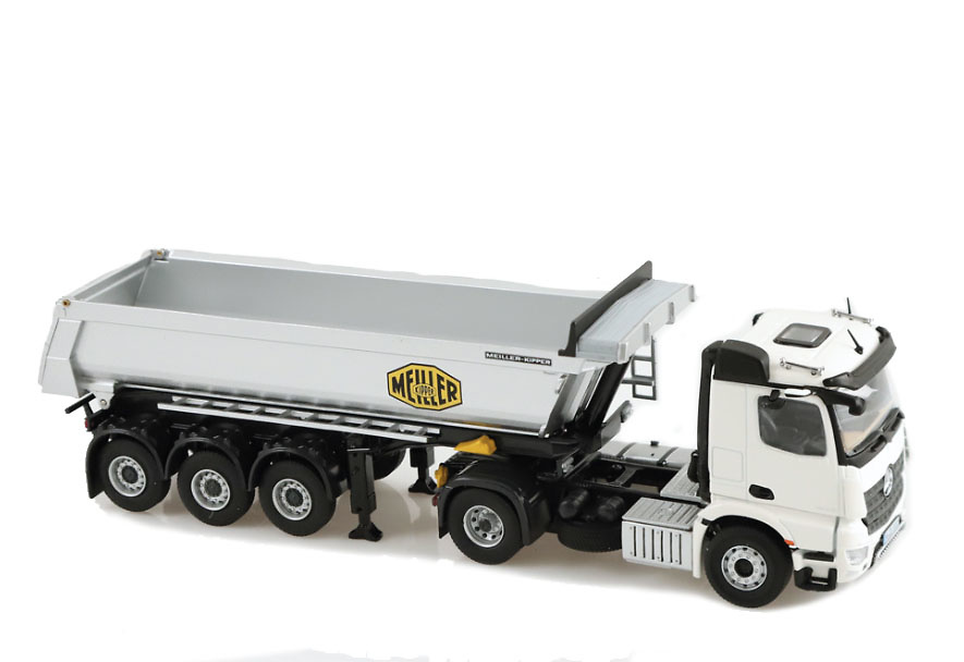 Mercedes-Benz Arocs + semi remolque Meiller gris Nzg Modelle 1002/40 escala 1/50 