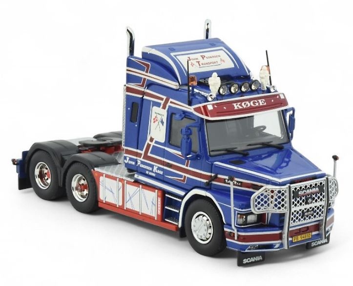 Miniatura camion Scania 143 + Pedersen Tekno 84089 escala 1/50 