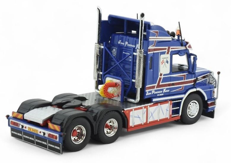 Miniatura camion Scania 143 + Pedersen Tekno 84089 escala 1/50 