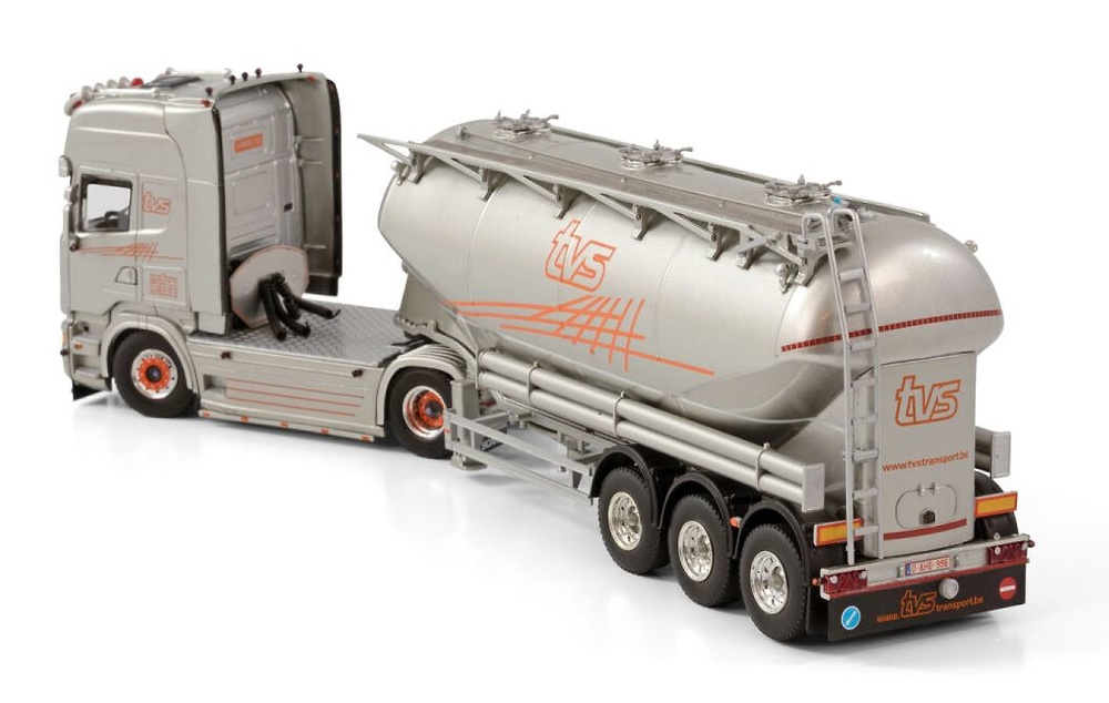 Miniatura camion Scania Streamline + cisterna Tom van Steenkiste Wsi Models 3935 escala 1/50 