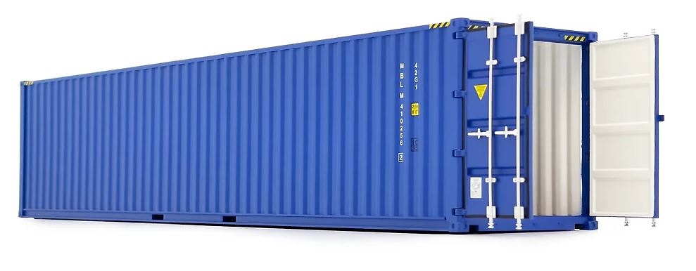 Miniatura contenedor marítimo 40 pies azul Marge Models 2325 escala 1/32 