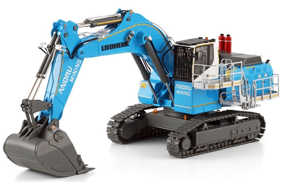 Miniatura excavadora Liebherr R 9150 cabina alta Andru Mining Wsi Models 61-2012 escala 1/50 