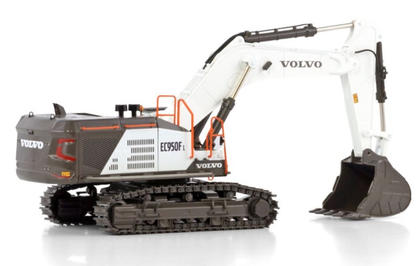Miniatura excavadora Volvo EC950F Wsi Models 64-2012 escala 1/50 