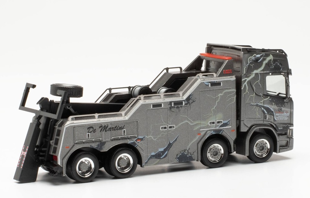Miniatura grua asistencia en carretera Scania CR 20 HD Empl Bison - De Martin Herpa 316583 escala 1/87 