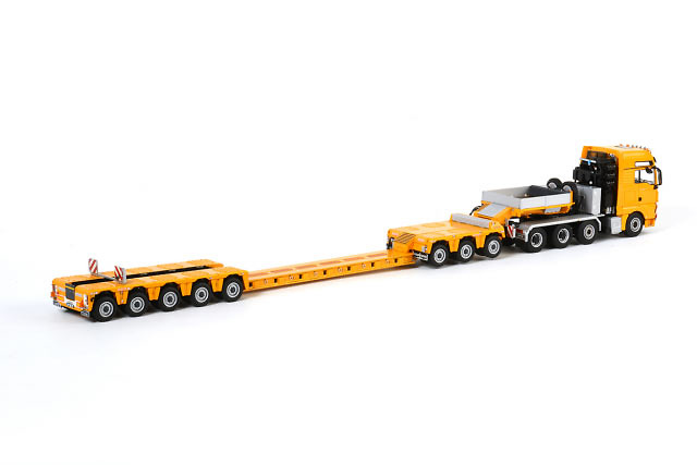 Liebherr amarillo Nooteboom 3+5 EURO-PX with ICP Interdolly + MAN 8x6 truck Wsi Models 1/50 