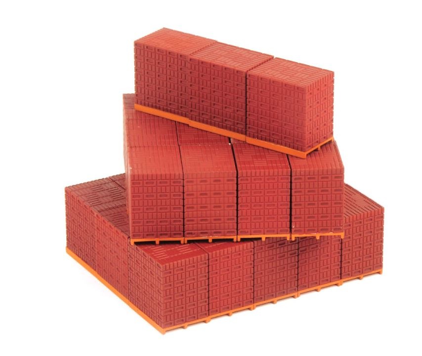 Palet piedras rojas para carga, Wsi Models 12-1002 1/50 