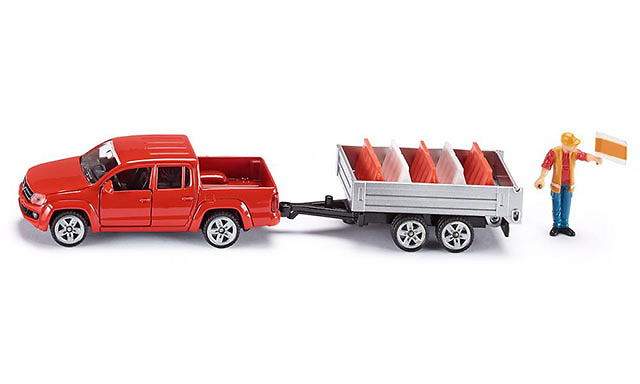 Pickup Amarok VW mit remolque + accesorios Siku 3543 escala 1/55 