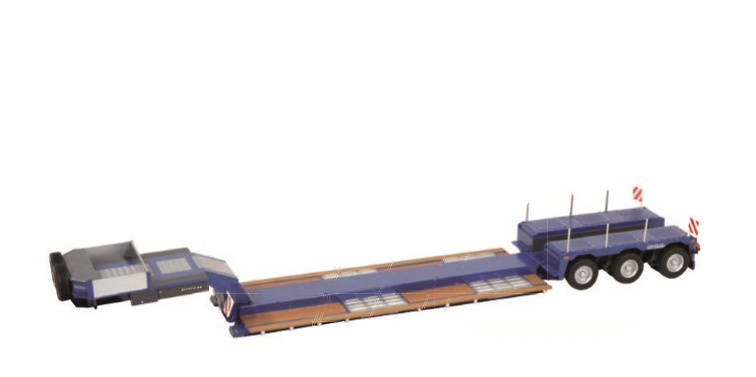 Miniatura plataforma Nooteboom Pendel X 3 ejes azul Nzg Modelle 655/20 escala 1/50 