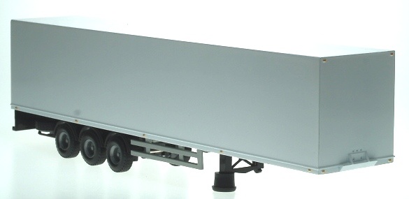 Remolque Trailer Caja Cerrada Blanca Liontoys 1/50 