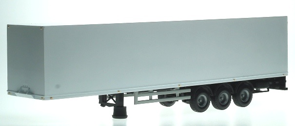 Remolque Trailer Caja Cerrada Blanca Liontoys 1/50 