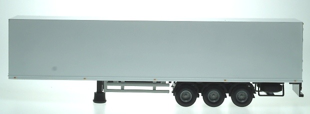 Remolque Trailer Caja Cerrada Blanca Liontoys 1/50 