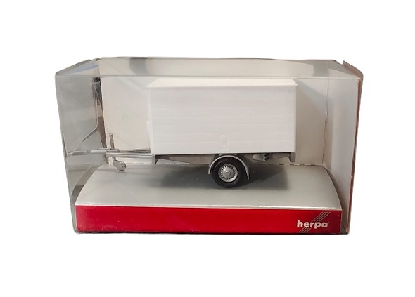 Remolque para automoviles Blanco Herpa 47-052221 escala 1/87 