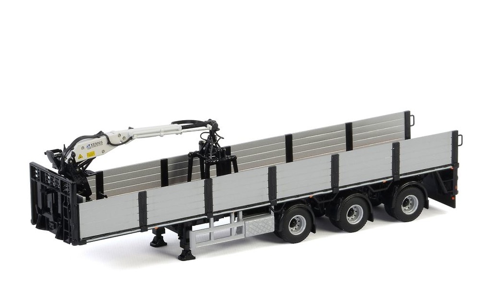 remolque transporte ladrillos 3 ejes con grua Wsi Models 2087 