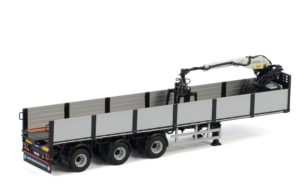 Remolque transporte ladrillos 3 ejes con grua Wsi Models 2087 