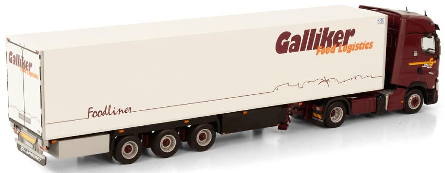 Renault T High 4x2 con remolque refrigerado 3 ejes Galliker Wsi Models 3750 escala 1/50 