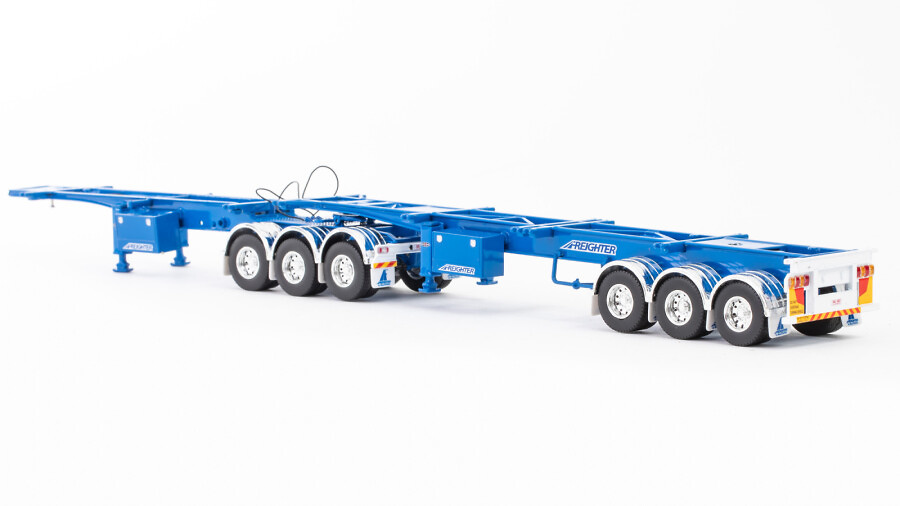 Remolque plataforma Maxitrans Skel B Azul Wsi Models escala 1/50 