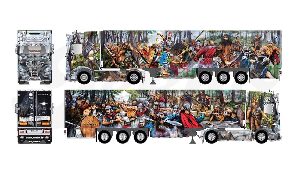 Scania + Trailer Frigorifico Heide Logistik Tekno 75123 escala 1/50 