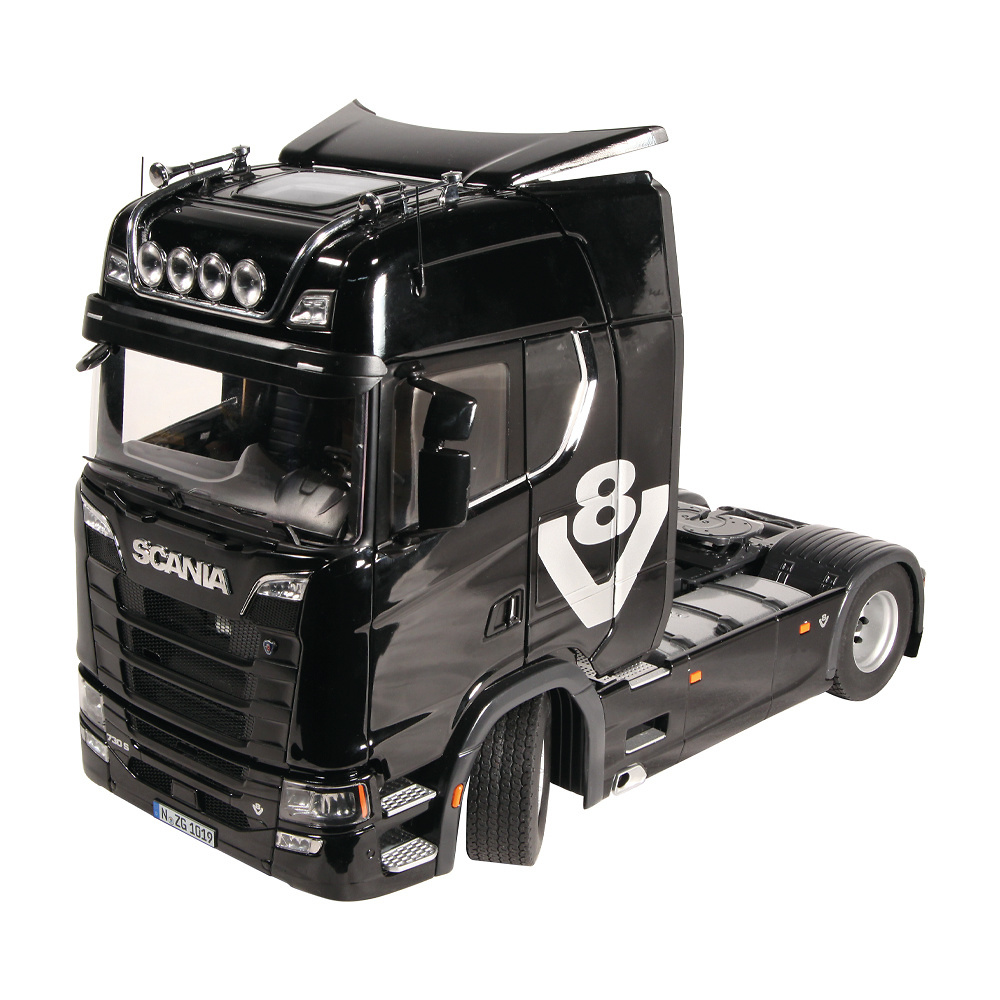 miniatura camion Scania 730S V8 negro Nzg Modelle 1019-51 