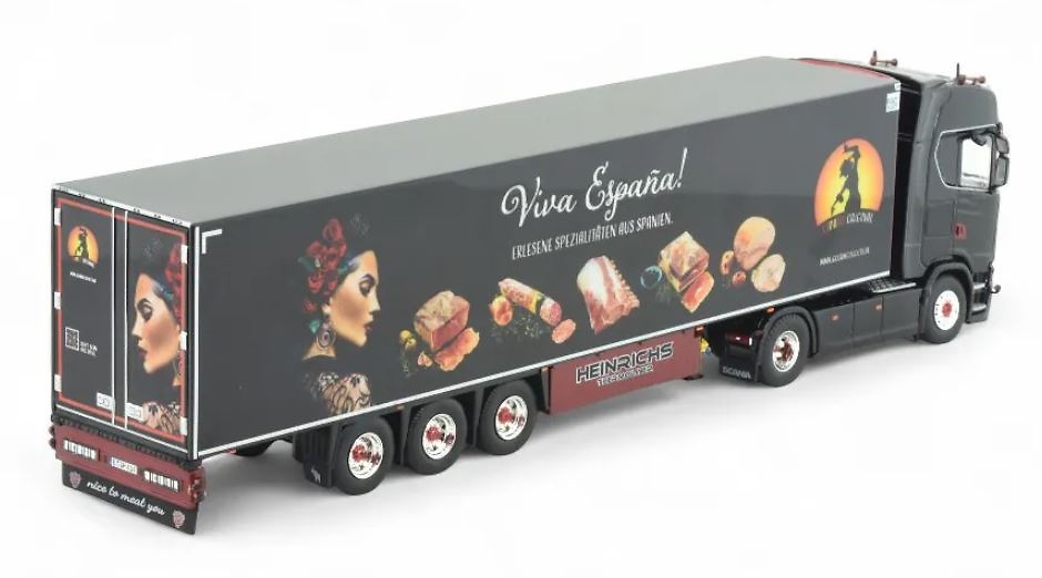 Scania Next Gen S770 + semirremolque frigo Heinrichs Tekno 87942 