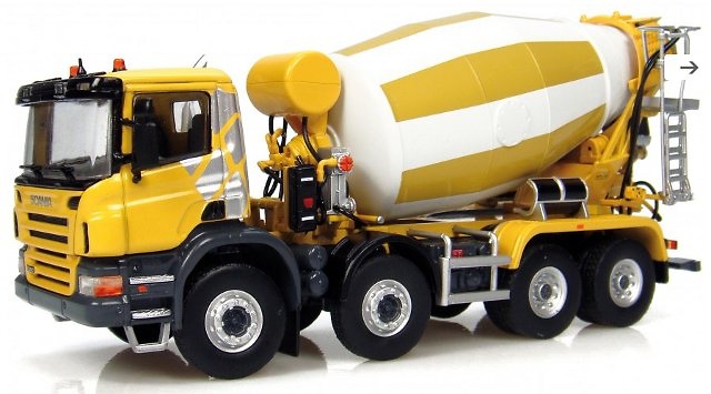 Scania P 380 Hormigonera amarilla 1/50 Universal Hobbies 