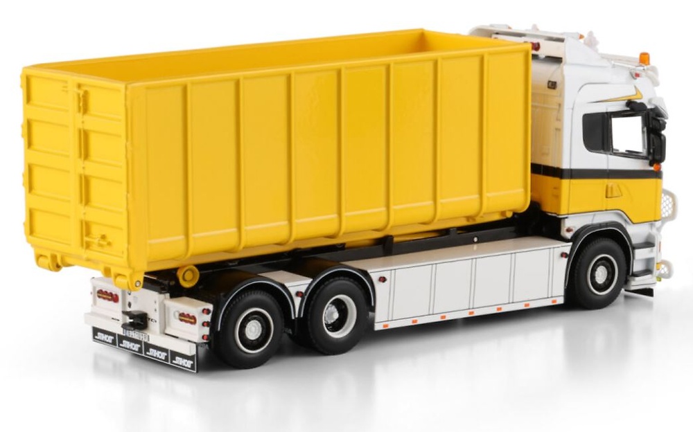 Scania R6 Rígido Highline Lenz Gerüstbau 6x2 + Contenedor 40m3 Wsi Models 01-4716 escala 1/50 