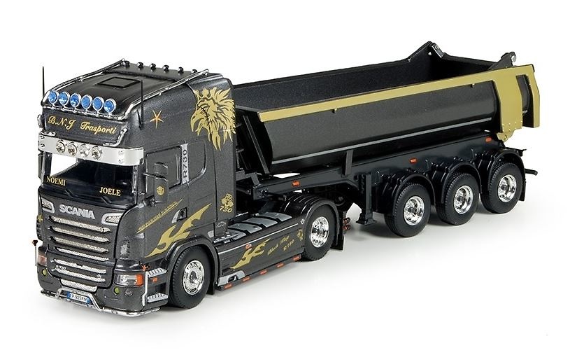 Scania R6 Topline + semi volquete Tekno 68975 escala 1/50 