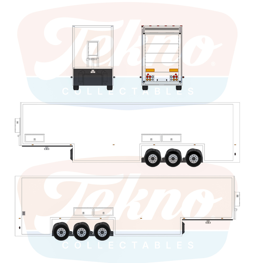Semirremolque frligo de doble piso Tekno 90154 escala 1/50 