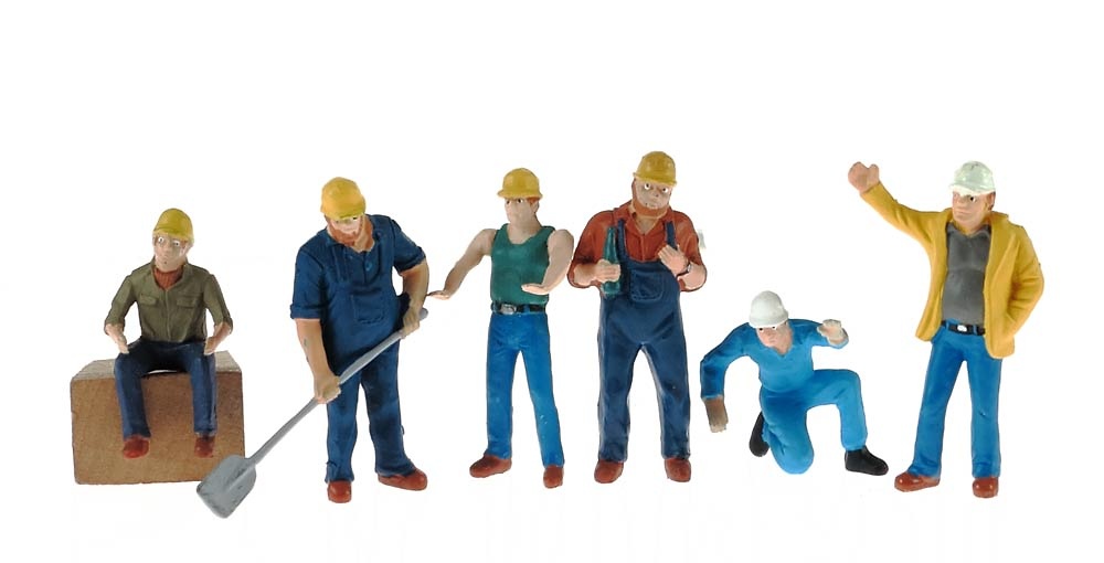 Set de figuras obreros serios, Conrad Modelle 99801 