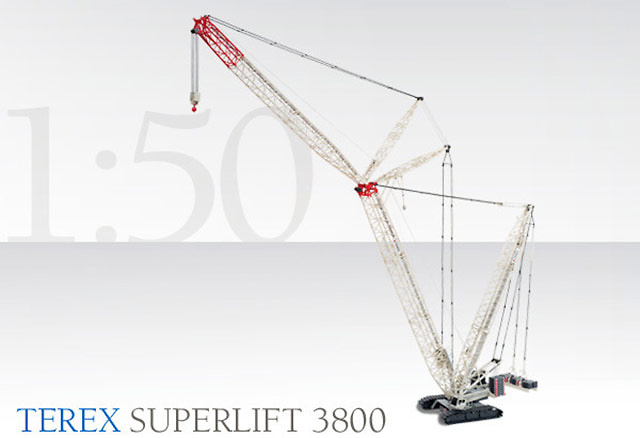 Terex Superlift 3800 grua sobre orugas Conrad 2744 escala 1/50 