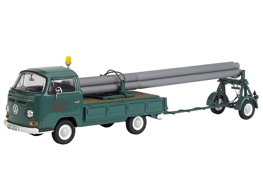 VW T2a Assmann Remolque c/Tubos Schuco 1/43 