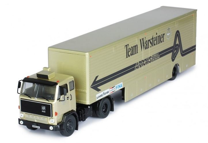 Miniatura camion Volvo F89 1981 Team Warsteiner Arrows Ixo Models TTR023 escala 1/43 