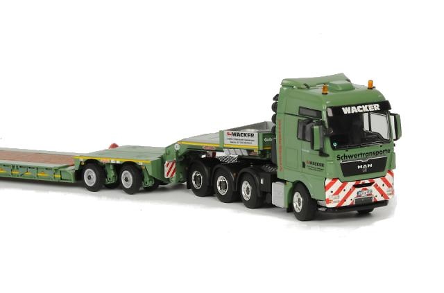 Wacker MAN TGX XXL 8x4 + 4-axle lowloader with 2-axle interdolly nooteboom, Wsi Collectibles 1/50 